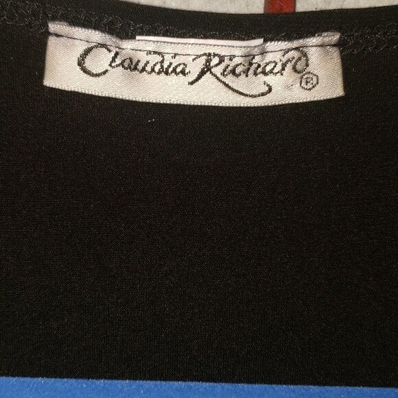 Claudia Richard Black & Tan Designer Blouse - Picture 5 of 6